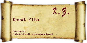 Knodt Zita névjegykártya